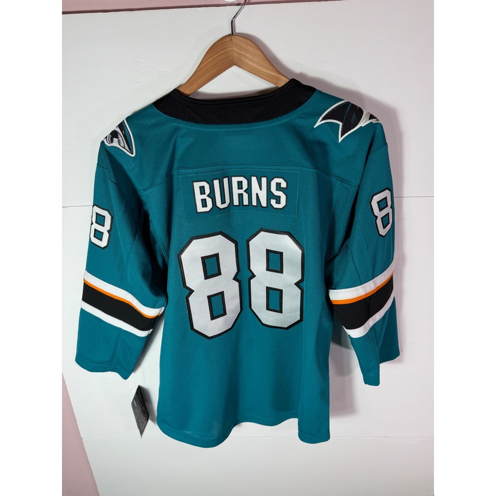 NHL San Jose Sharks Brent Burns #88 Fanatics Jersey Teal Kids L/XL NEW